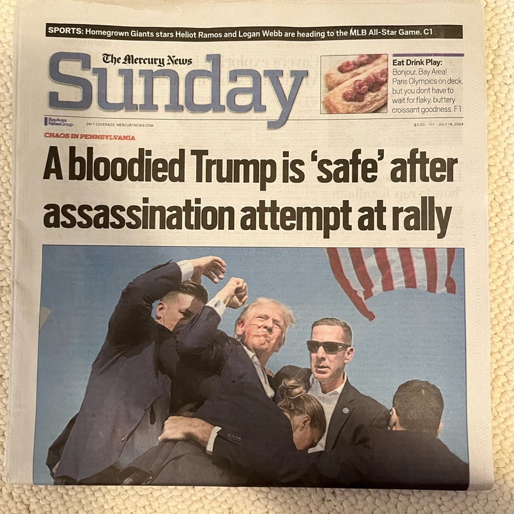 BAY AREA NEWS July 14 2024 Trump Injured in Rally Shooting Shot